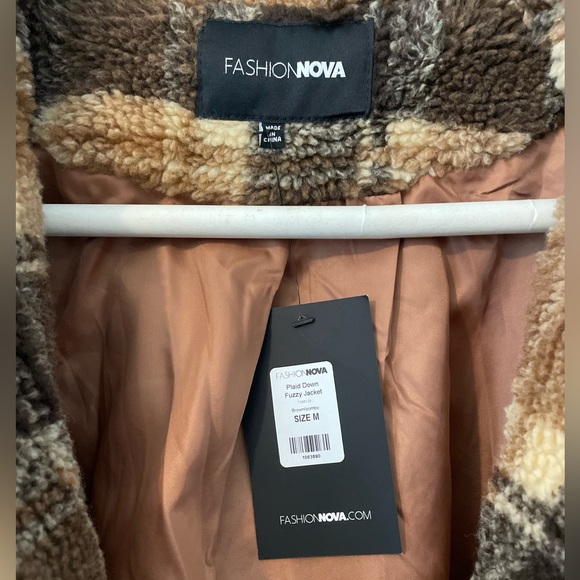 Plaid Fuzzy Jacket - Picture 4 of 4